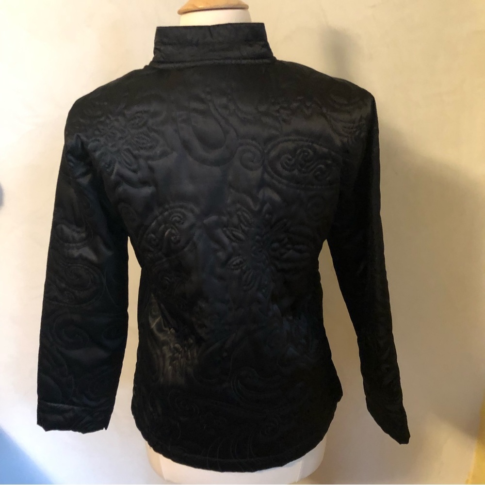 Classic Elements Black Lightweight Jacket W/ Embr… - image 4